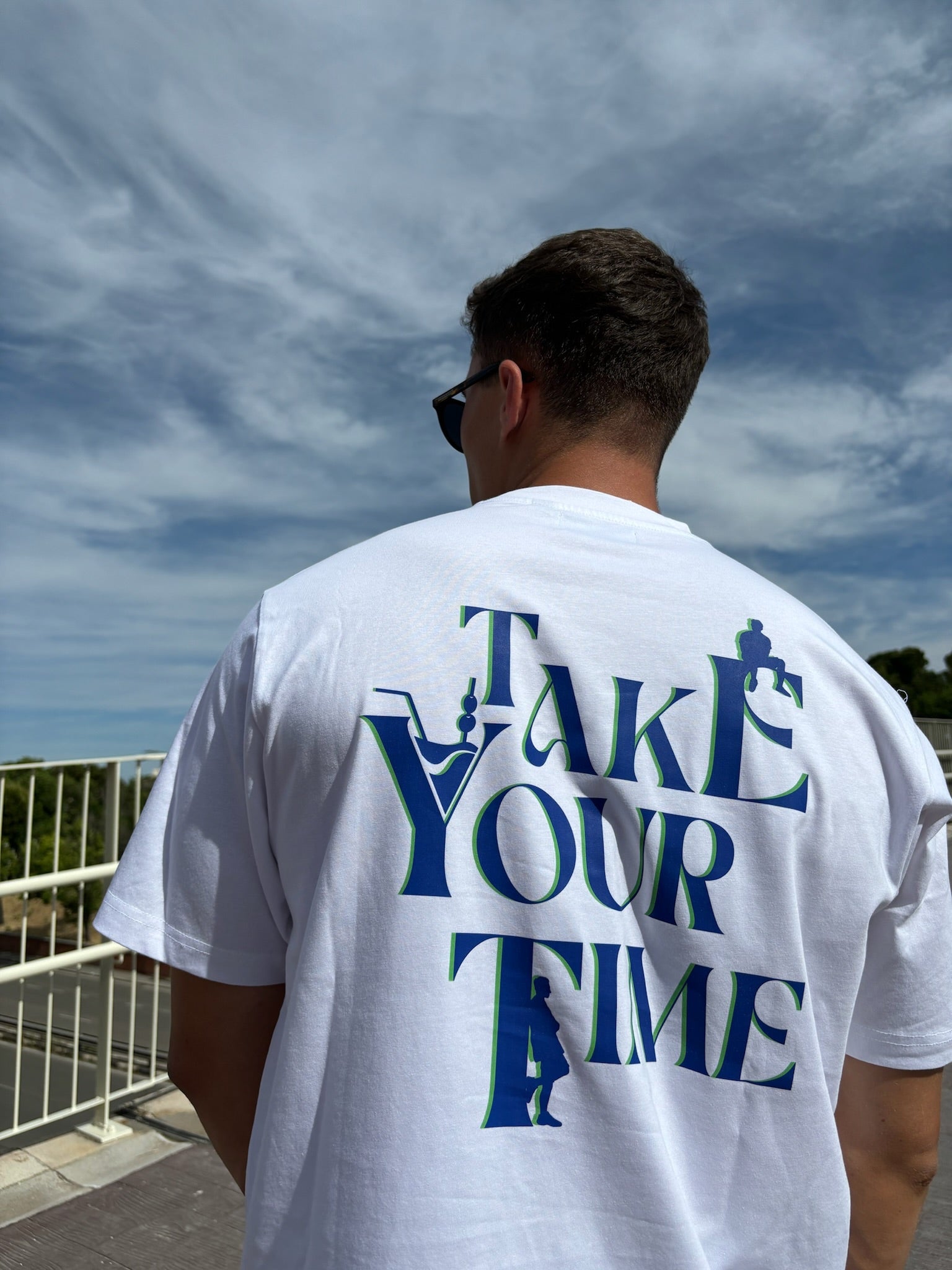 TAKE YOUR TIME WHITE T-SHIRT