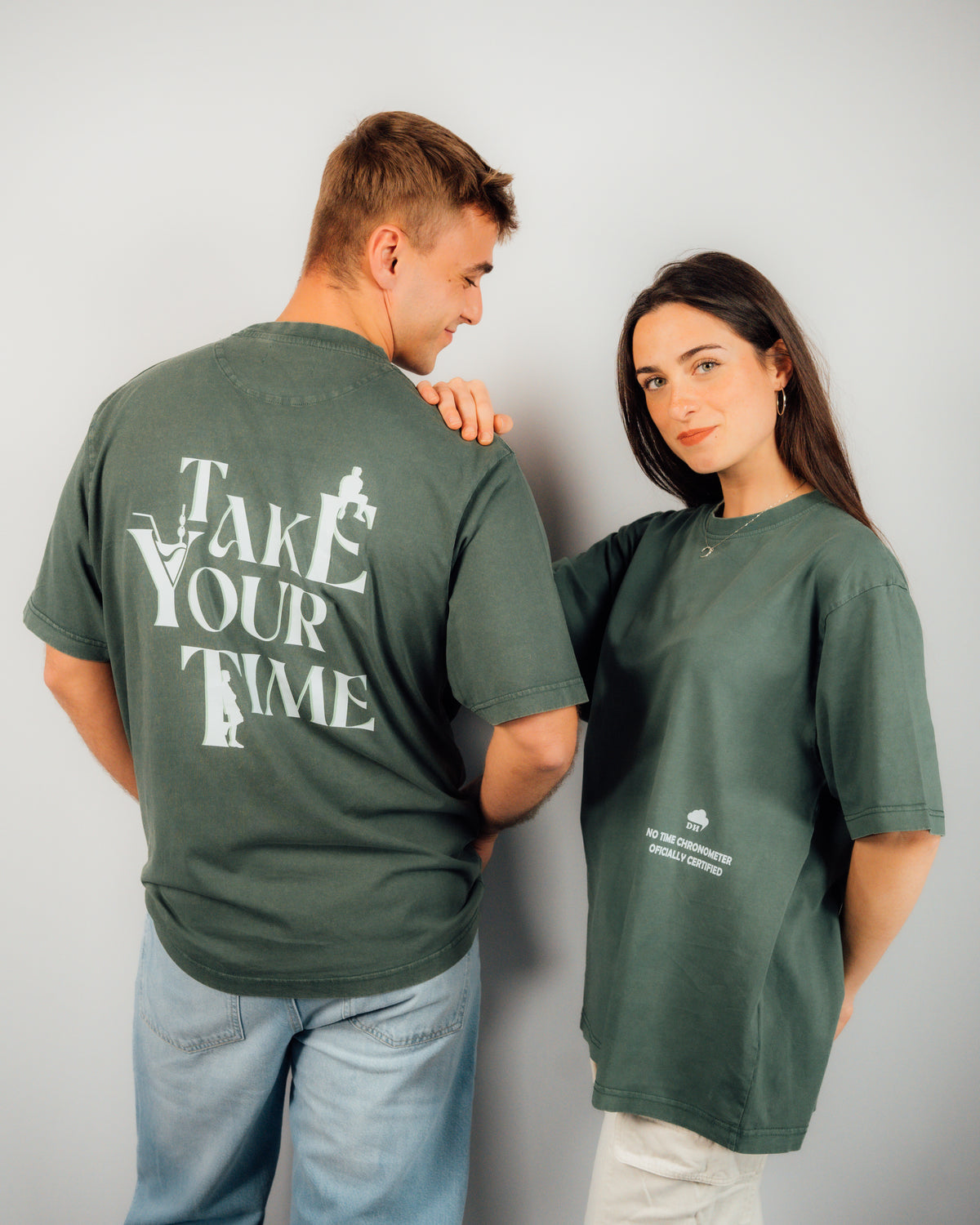 CAMISETA TAKE YOUR TIME VERDE