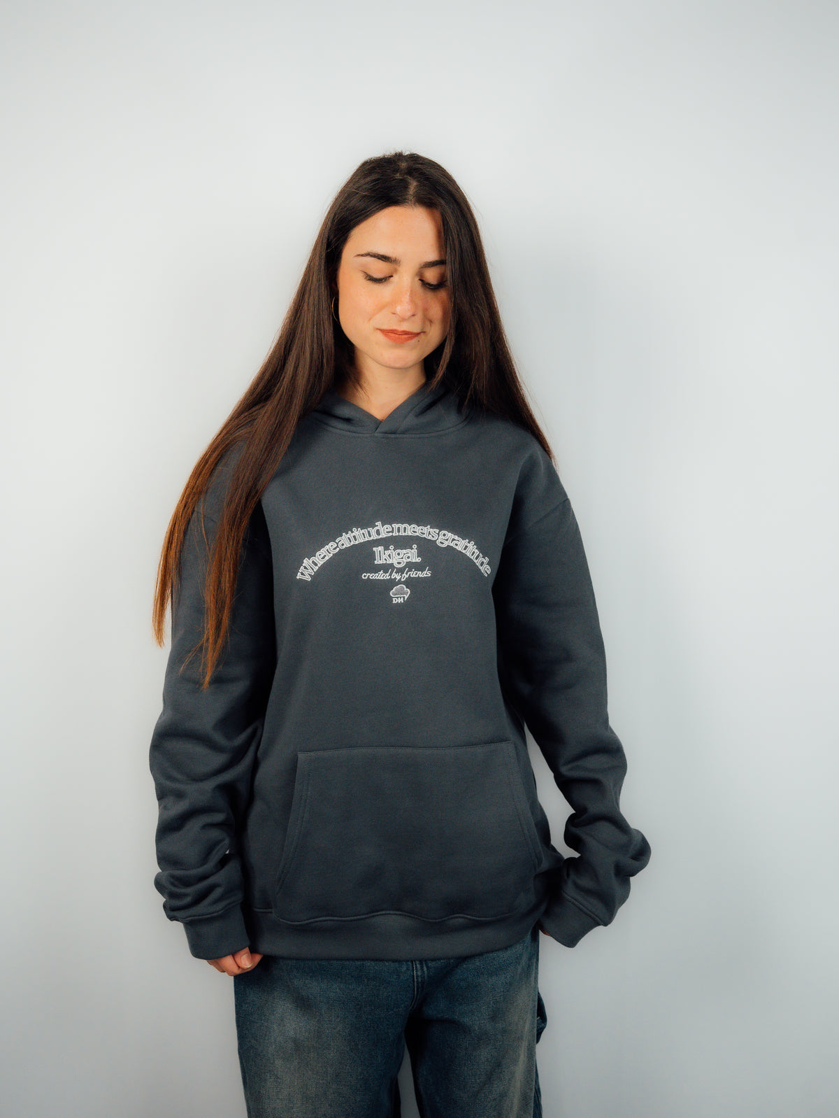 SUDADERA IKIGAI GRIS
