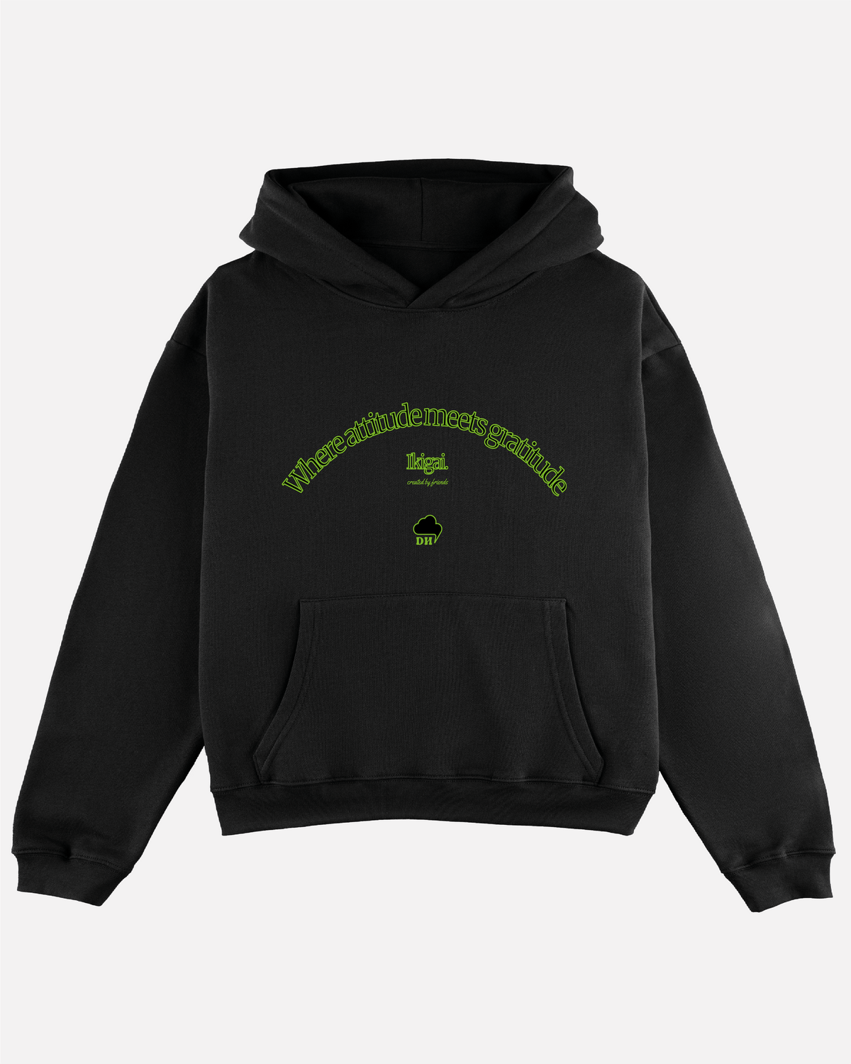 SUDADERA IKIGAI NEGRA