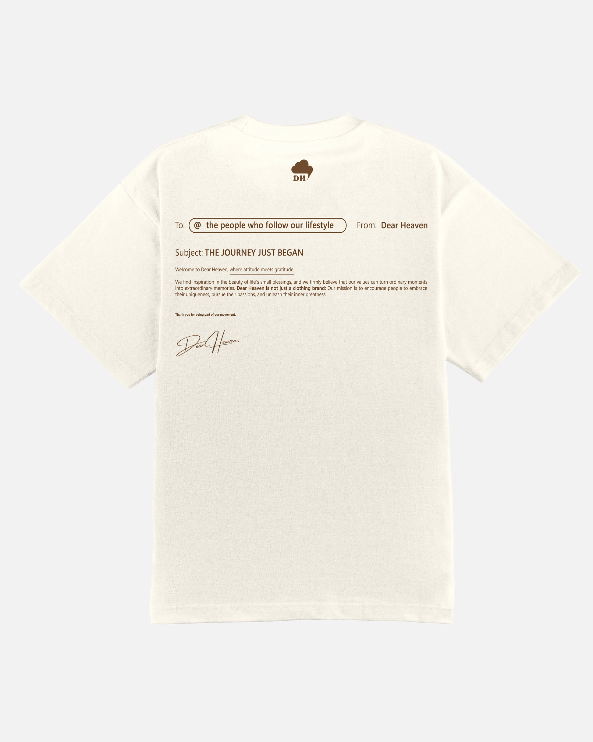 THE JOURNEY JUST BEGAN VANILLA T-SHIRT