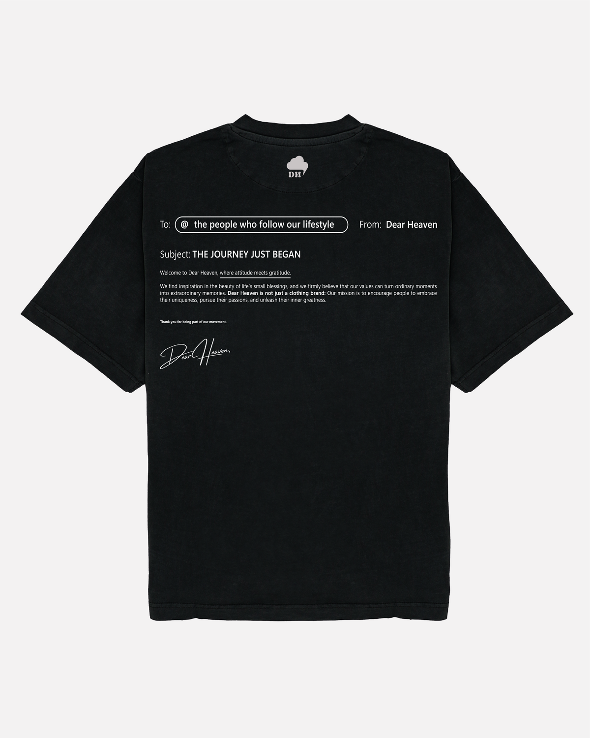 CAMISETA THE JOURNEY JUST BEGAN NEGRA